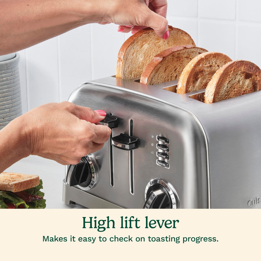 Cuisinart 4-Slice Toaster, 6-browning Levels, Brushed Silver (CPT-180C) 🍁 All In One Marketplace Canada