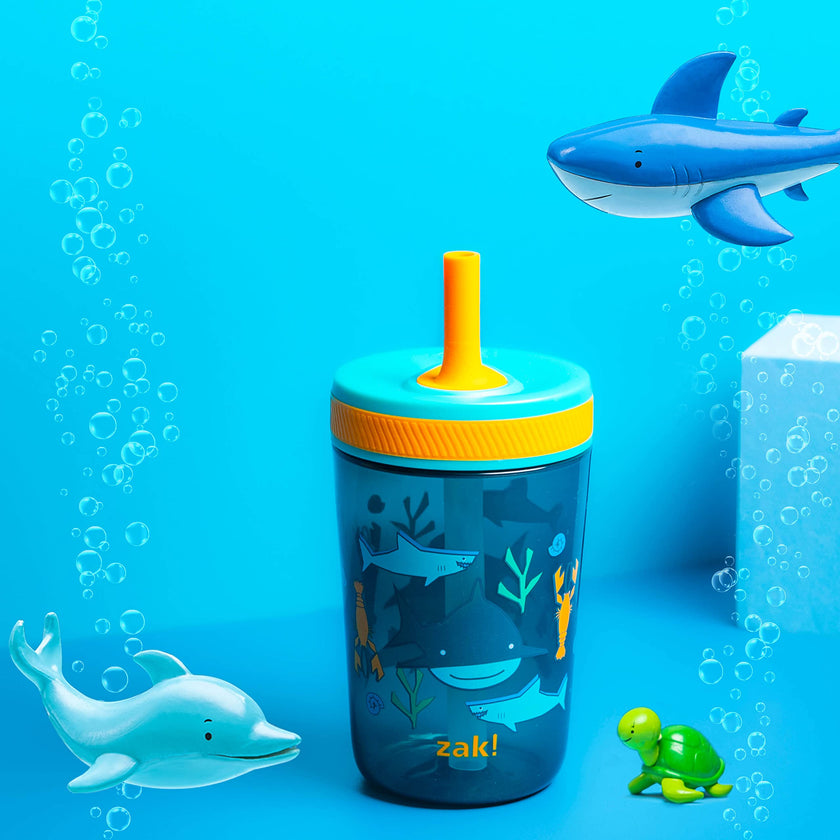 Zak Designs Underwater Kelso 15oz Leak-Proof Toddler Straw Cups, 2-Pack 🍁 All In One Marketplace Canada