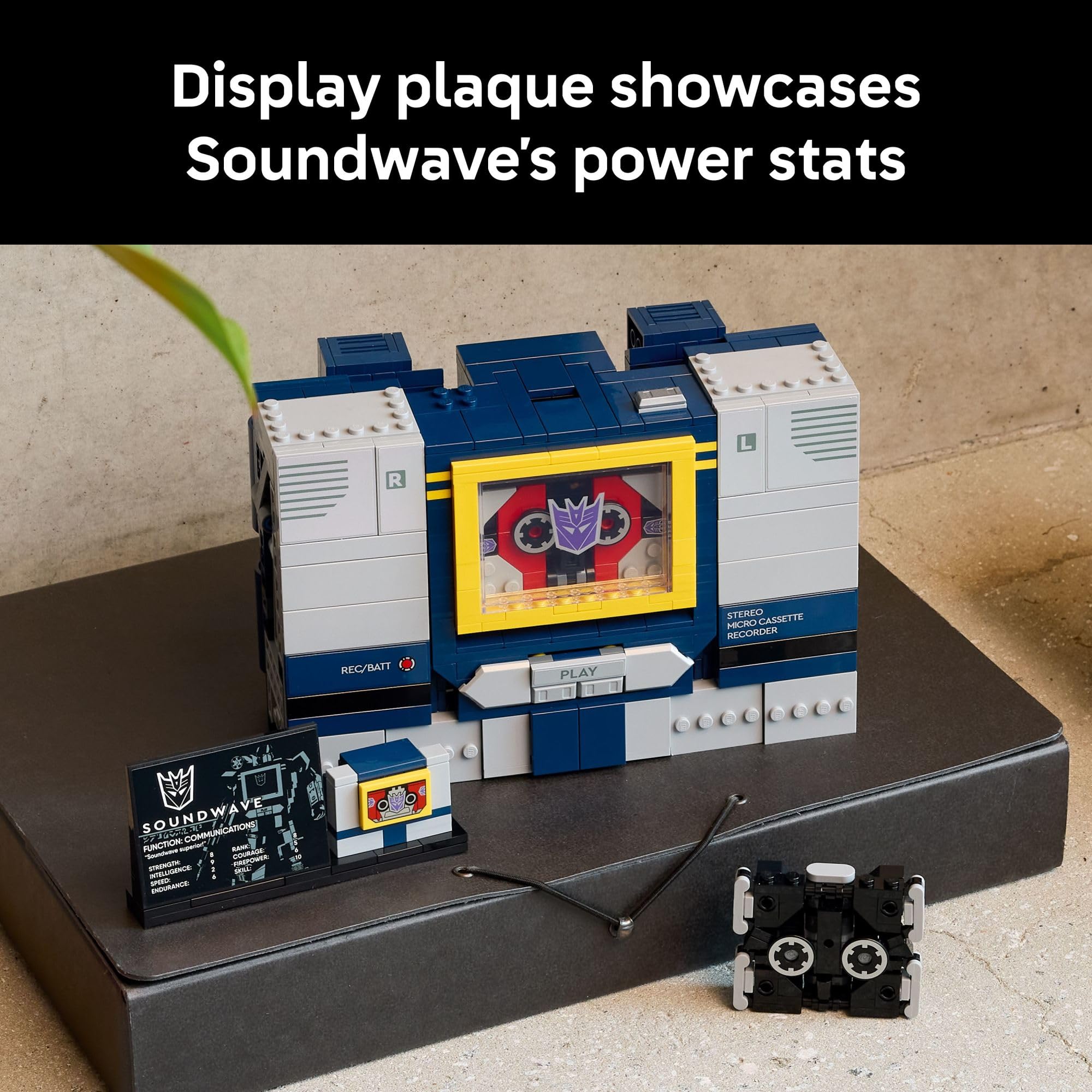 LEGO Icons Transformers: Soundwave - Building Set W/Sound Effects for Adults, 18+ - Model Kit W/Ravage & Laserbeak Figures - DIY Home Decor - Collectible Gift Idea for Sci-FI & Movie Fans - 10358 🍁 All In One Marketplace Canada