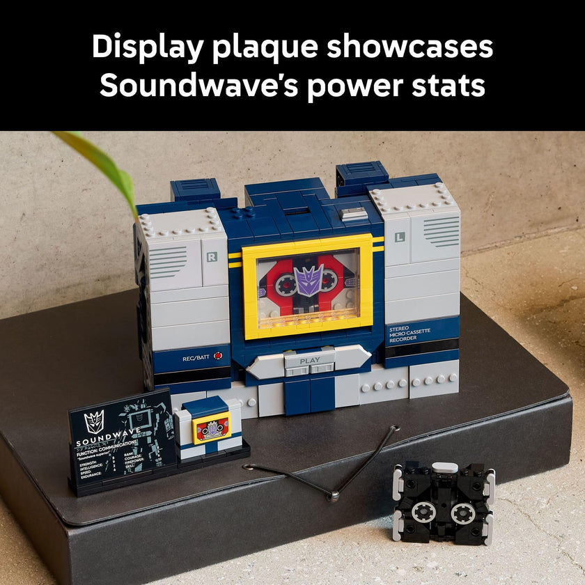 LEGO Icons Transformers: Soundwave - Building Set W/Sound Effects for Adults, 18+ - Model Kit W/Ravage & Laserbeak Figures - DIY Home Decor - Collectible Gift Idea for Sci-FI & Movie Fans - 10358 🍁 All In One Marketplace Canada