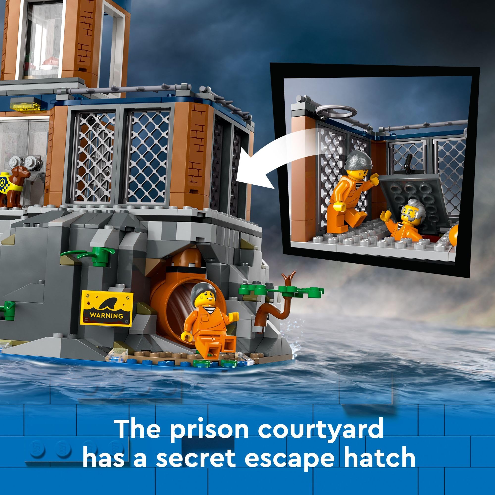 LEGO City Police Prison Island Toy Building Set, Birthday Gift for Boys and Girls Ages 7 Plus, Imaginative Play, Helicopter Toy, Boat Toy and Dinghy, 7 Minifigures with Dog and Shark Toy, 60419 🍁 All In One Marketplace Canada
