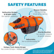 Outward Hound Granby Splash Orange Dog Life Jacket, Medium 🍁 All In One Marketplace Canada