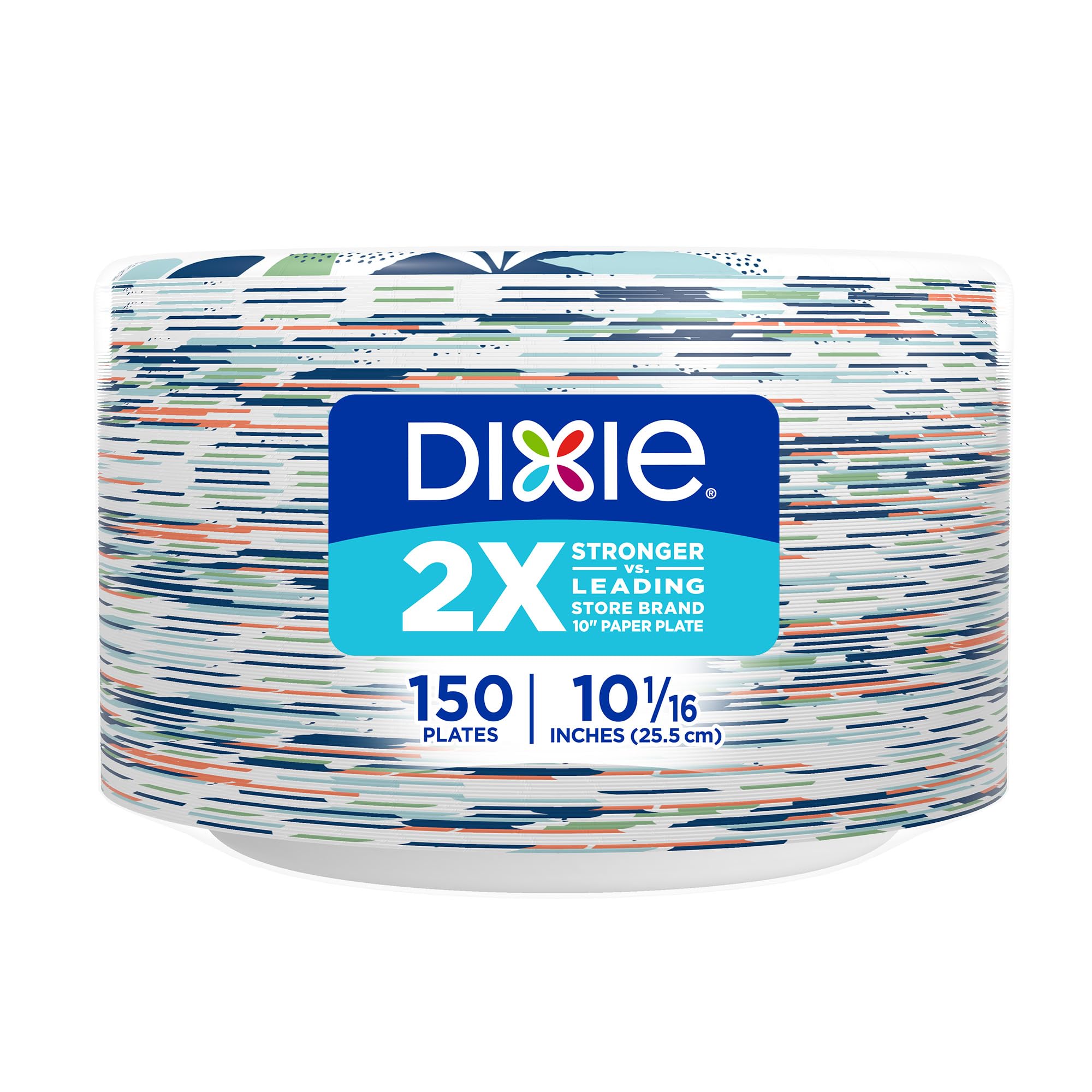 Dixie Large Paper Plates, 10 Inch, 150 Count, 2X Stronger, Microwave-Safe, Soak-Proof, Cut Resistant, Disposable Plates for Everyday Breakfast, Lunch, & Dinner Meals 🍁 All In One Marketplace Canada