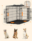 Feandrea Dog Crate, 48-Inch Foldable Dog Kennel with 2 Doors, Removable Tray, XXL, Black UPPD48H 🍁 All In One Marketplace Canada