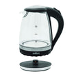 Salton Cordless Electric Glass Kettle - Compact 1.5L/Quart Water Boiler and Tea Heater with Automatic Shut-Off and Boil-Dry Protection, Soft Blue Illumination, Stainless Steel, 1100 Watts 🍁 All In One Marketplace Canada