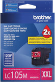Brother LC105 Magenta Ink Cartridge, Super High Yield (LC105MS)