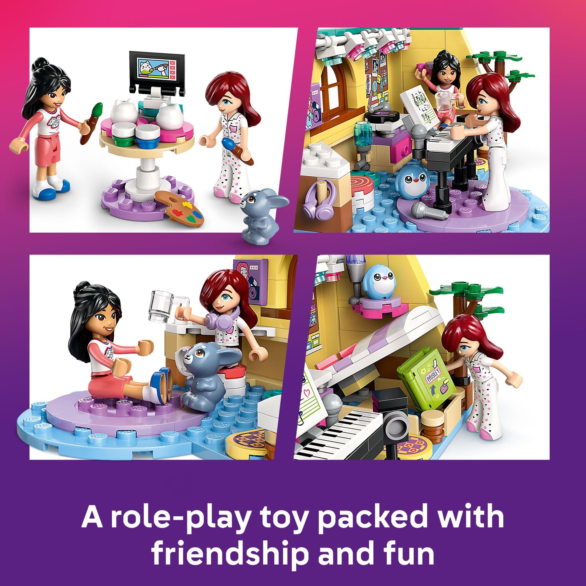 LEGO Friends Paisley's Room Building Toy - Pretend Play Set for Kids, Girls and Boys, Ages 6+ - with 2 Minidolls, Pet Bunny Figure, and Plushie-Style Piece - Gift Idea for Birthdays - 42647 🍁 All In One Marketplace Canada
