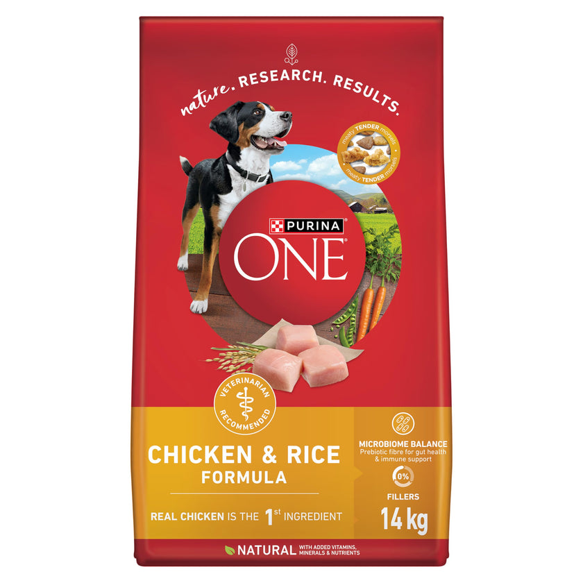 Purina ONE Dry Dog Food, Microbiome Balance Chicken & Rice - 14 kg Bag (1 Pack) 🍁 All In One Marketplace Canada