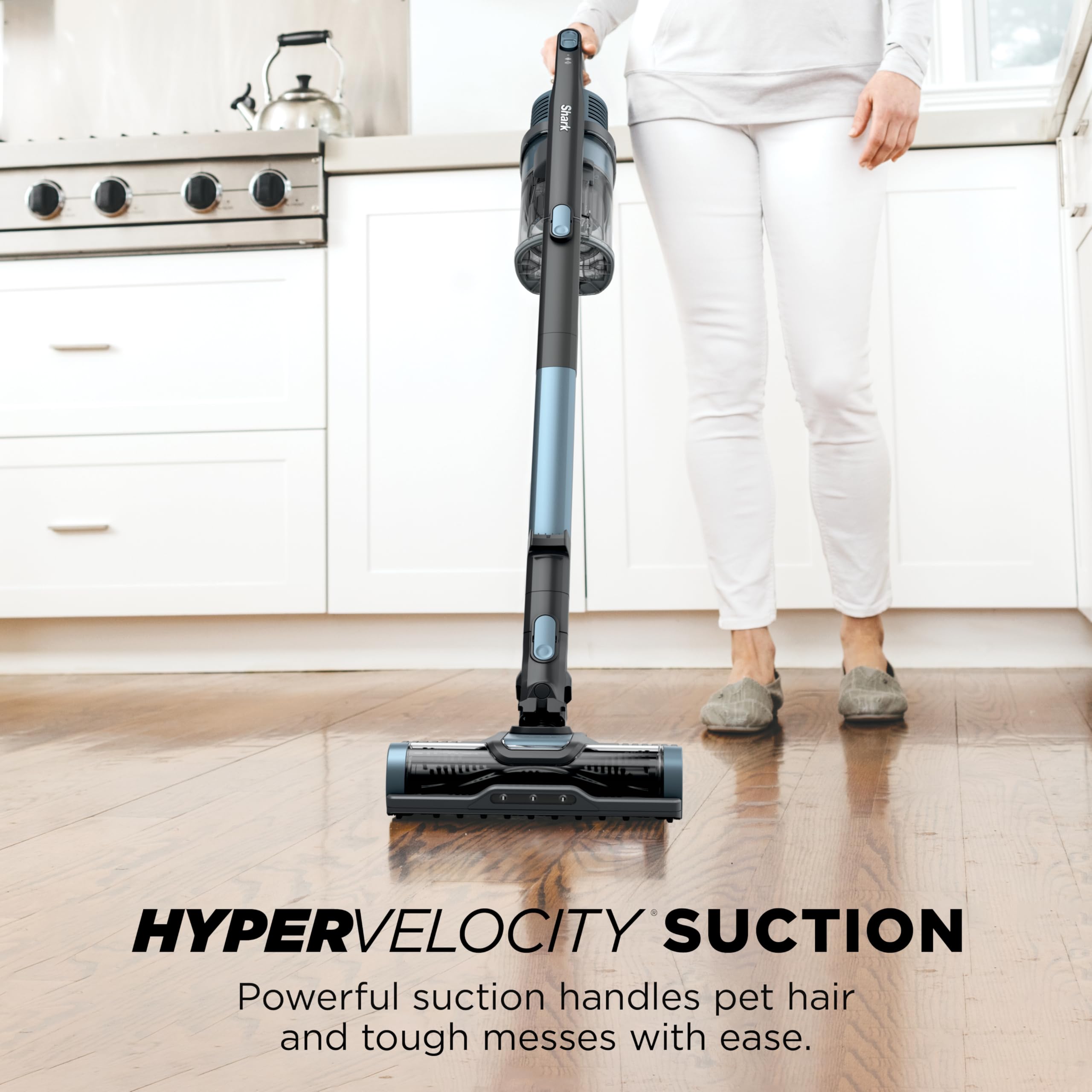 Shark Pet Cordless Stick Vacuum with Large Dust Cup, LED Headlights, Removable Handheld Vac, Lightweight, Crevice Tool, Carpet & Hard Floors, 40min Runtime, Ice Blue, IX141AMZ 🍁 All In One Marketplace Canada