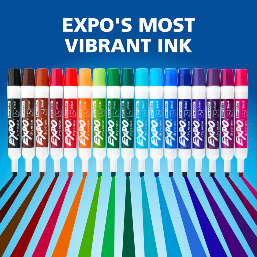 EXPO Dry Erase Markers, Low Odour Ink, Black, Chisel Tip, 12 Count 🍁 All In One Marketplace Canada