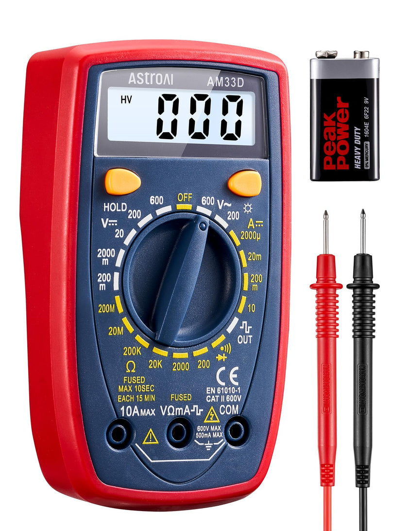 AstroAI Digital Multimeter 2000, Multimeter Tester with Volt Amp Ohm, Multi Meter Measures Voltage, Current, Resistance, Continuity and Diode, Backlight LCD Display, Blue 🍁 All In One Marketplace Canada