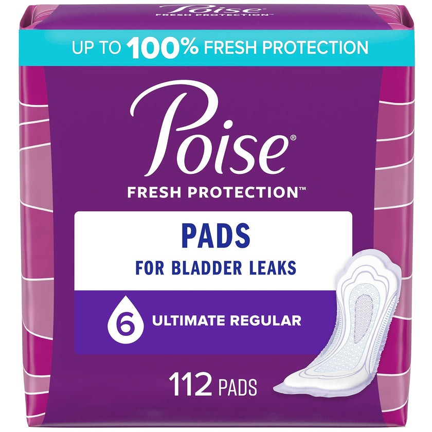 Poise Postpartum Incontinence Pads, Ultimate Absorbency, Regular Length, 112 Count (2 Packs of 56) 🍁 All In One Marketplace Canada