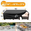 Kipiea Rectangular Patio Furniture Cover, Outdoor Table Chair Set Covers, Waterproof&Anti-UV General Seat Cover,98