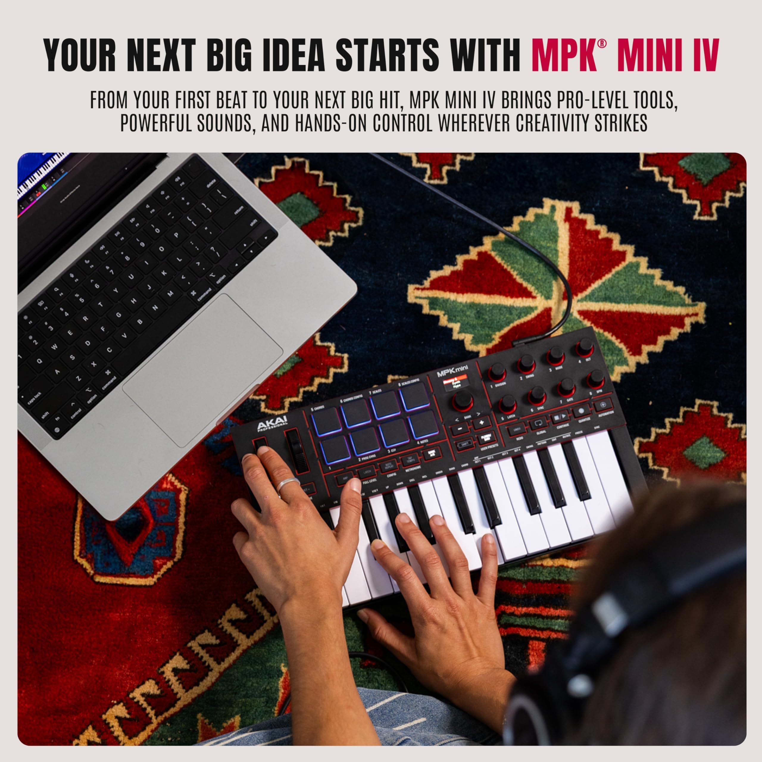 Akai Professional MPK Mini IV 25-Key USB-C MIDI Keyboard Controller, Black 🍁 All In One Marketplace Canada