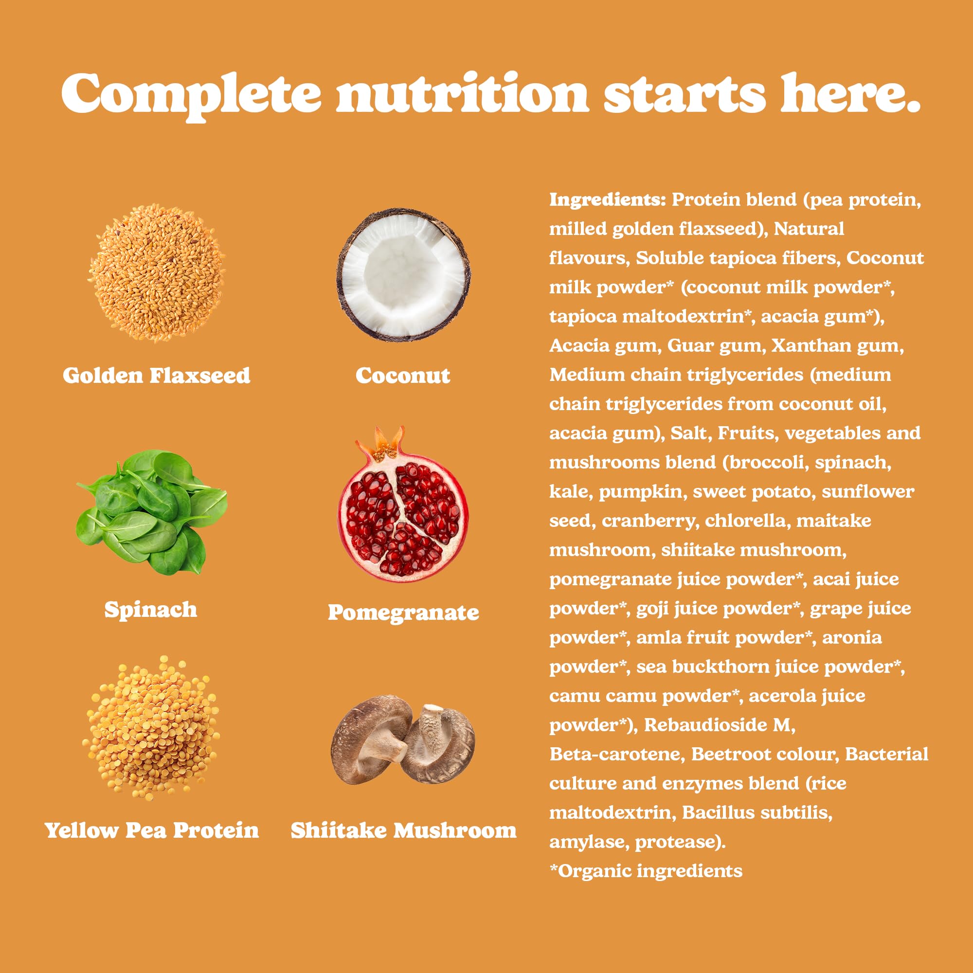 Good Protein Vegan Plant-based Protein Powder 100% Natural, Non-GMO, Dairy-free, Gluten-free, Soy-free, No Added Sugar and Nothing Artificial. Salted Caramel All-in-One Shake 440 grams 🍁 All In One Marketplace Canada