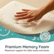 Baby Works Toddler Pillow - Soft, Supportive and Breathable Memory Foam with Hypoallergenic Bamboo Cover, Chiropractor Recommended, Washable and Removable Cover, Perfect for Cribs, Ages 12m+ 🍁 All In One Marketplace Canada
