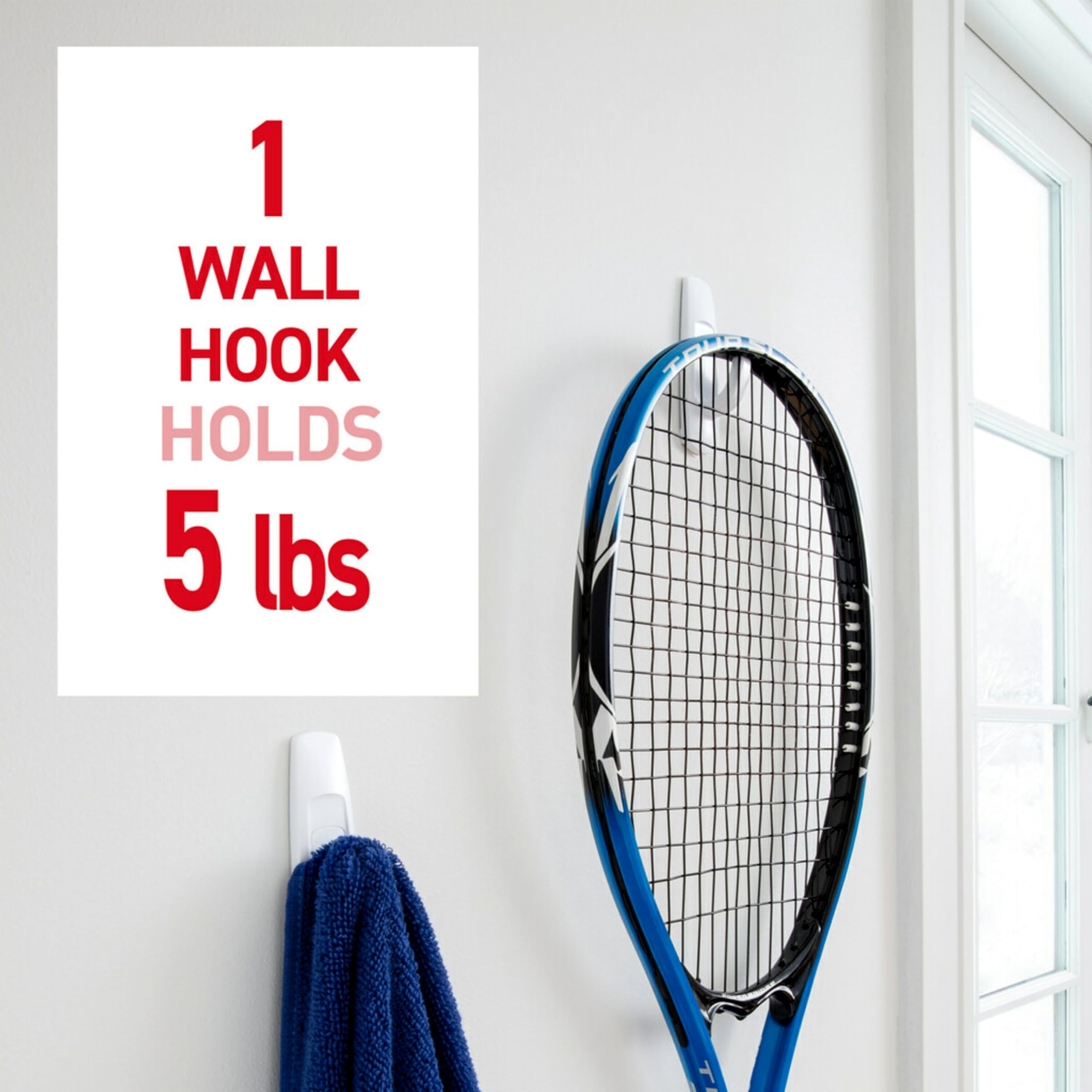 Command Large Utility Hooks, Damage Free Hanging Wall Hooks with Adhesive Strips, No Tools Wall Hooks for Hanging Back to School Dorm Organizers, 7 White Hooks and 12 Command Strips 🍁 All In One Marketplace Canada