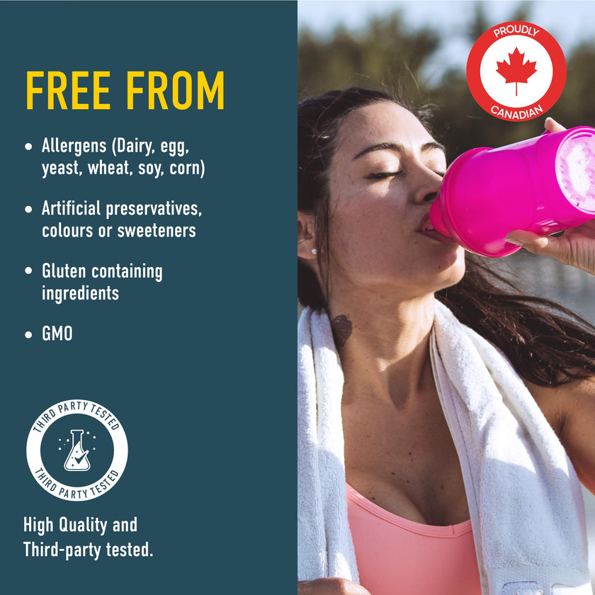 Organika Canadian-Made Creatine Powder- Pure Micronized Creatine Monohydrate - Helps Build Lean Muscle, Increase Strength, and Improved Recovery and Performance for Men and Women- 30 x 5g sachets 🍁 All In One Marketplace Canada