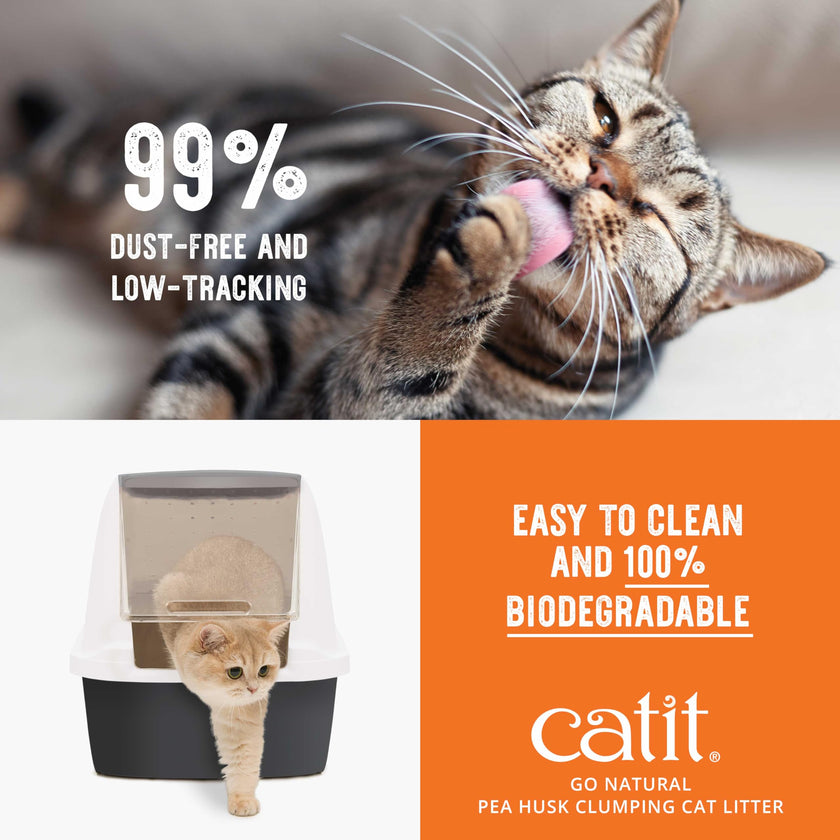 Catit Go Natural Pea Husk Clumping Cat Litter, Tofu, Vanilla 5.6 kg, Dust Free & Lightweight Cat Litter, Easy to Scoop Litiere Pour Chat 🍁 All In One Marketplace Canada