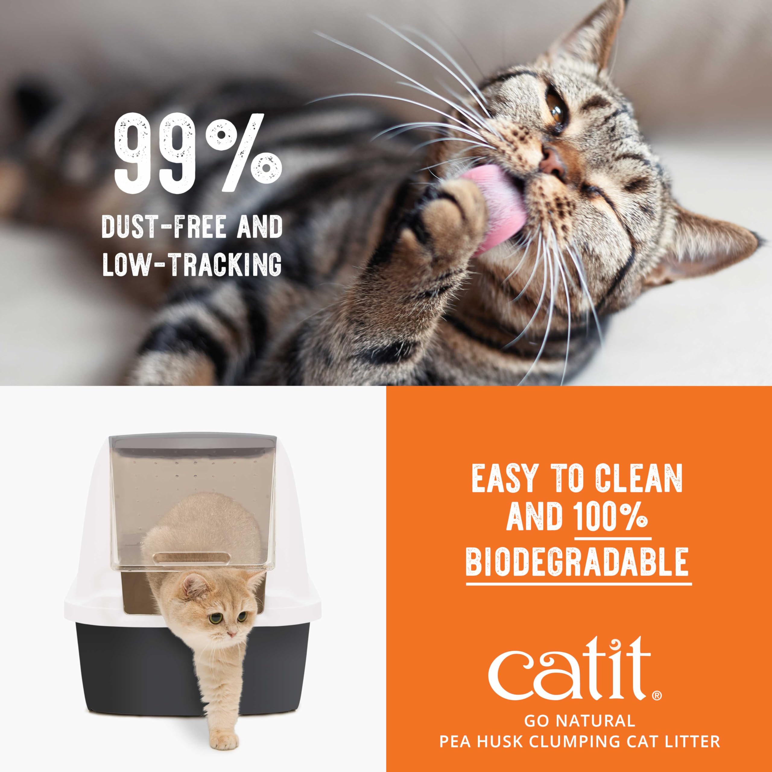 Catit Go Natural Pea Husk Clumping Cat Litter, Tofu, Lavender, 14 L, Dust Free & Lightweight Cat Litter, Easy to Scoop, Litiere Pour Chat 🍁 All In One Marketplace Canada