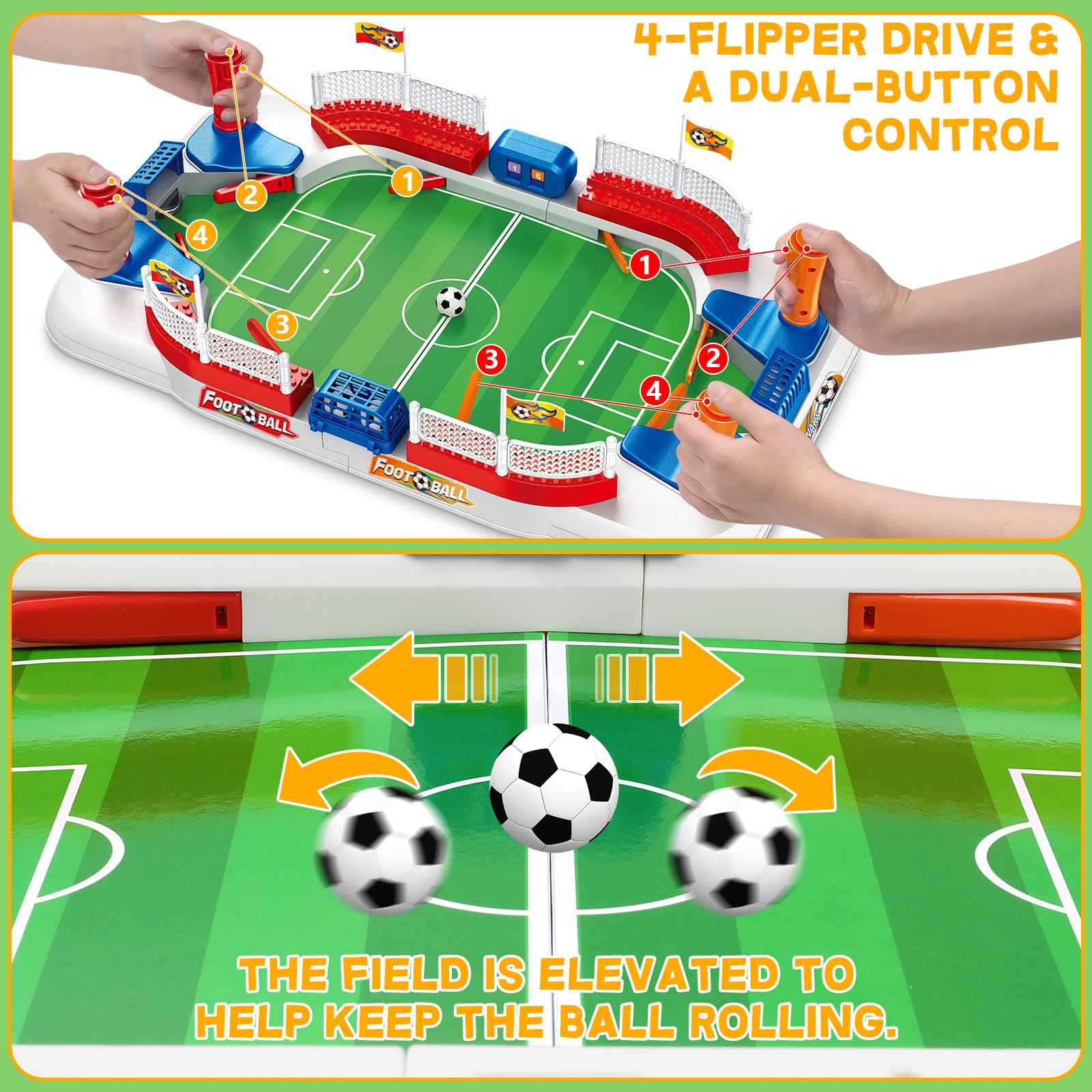 Mini Foosball Table Game for Kids Soccer Game Set Gifts Boys Toy Football Games Board for Indoor Sports Game Room Pinball Interactive Birthday Gift Toys for 3 4 5 6 7 8-12 Year Old Family Gatherings 🍁 All In One Marketplace Canada