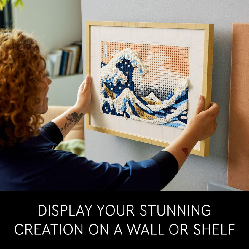 LEGO Art Hokusai – The Great Wave, 3D Japanese Wall Art, Framed Ocean Canvas Picture for Home or Office Décor, Creative DIY Activity, Arts & Crafts Kit, Hobbies for Adults, 31208 🍁 All In One Marketplace Canada