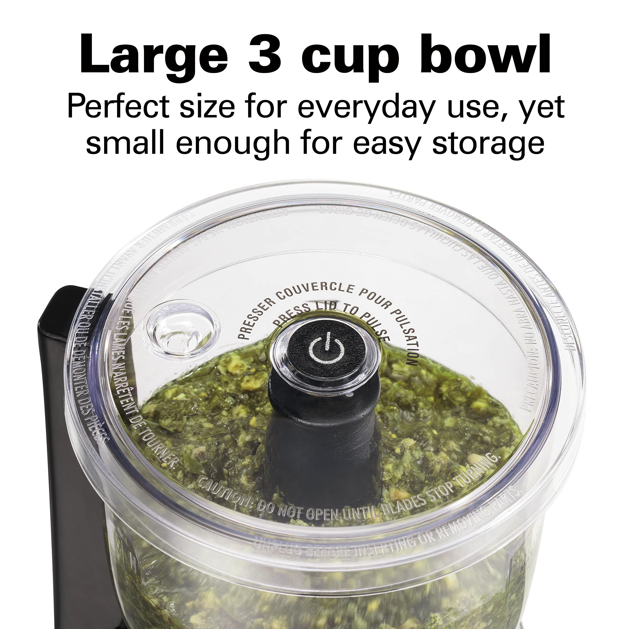 Hamilton Beach Stack & Press Food Chopper & Mini Food Processor, 350 Watts, 3 Cup Bowl, Stainless Steel Blades, for Chopping, Puree & Emulsify, Black, 72850G 🍁 All In One Marketplace Canada
