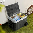 EUHOMY 12 Volt Refrigerator, 53QT(50L) Electric Cooler, Portable Freezer 12V/24V DC 110-240V AC, 12V Fridge -4℉~68℉, 12V Cooler with Wheels & 2 Baskets for Travel, Truck, Boat, Camping 🍁 All In One Marketplace Canada