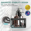 Veken Large Capacity Shower Caddy 3-Pack, No Drilling Adhesive Rack with Soap Holder, Rustproof & Waterproof Shelves, Bathroom Organizers and Storage, Wall-Mounted Kitchen & Home Decor, Black 🍁 All In One Marketplace Canada