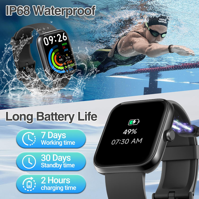 Smart Watch for Men Women with Bluetooth Call,Alexa Built-in Smartwatch,1.83