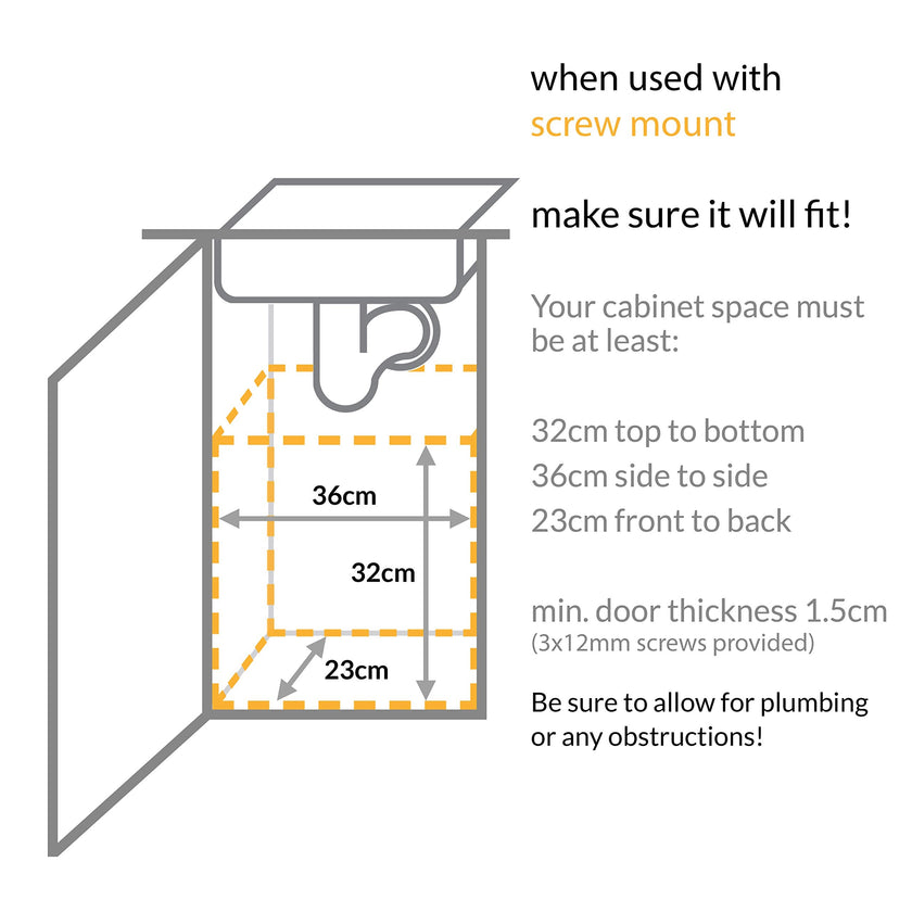 simplehuman 10 Liter / 2.6 Gallon In-Cabinet Trash Can, Heavy-Duty Steel Frame, Black 🍁 All In One Marketplace Canada