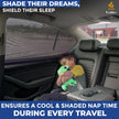 EcoNour Baby Car Window Shades for Side Windows (Pack of 2) | Sun Shade for Car Heat and UV Protection | Mosquito Net Baby Car Sun Shade | Rear Side Window Sunshade for Car (Large 38