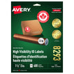 Avery High Visibility Labels with Surefeed Technology, Print to The Edge 1.5