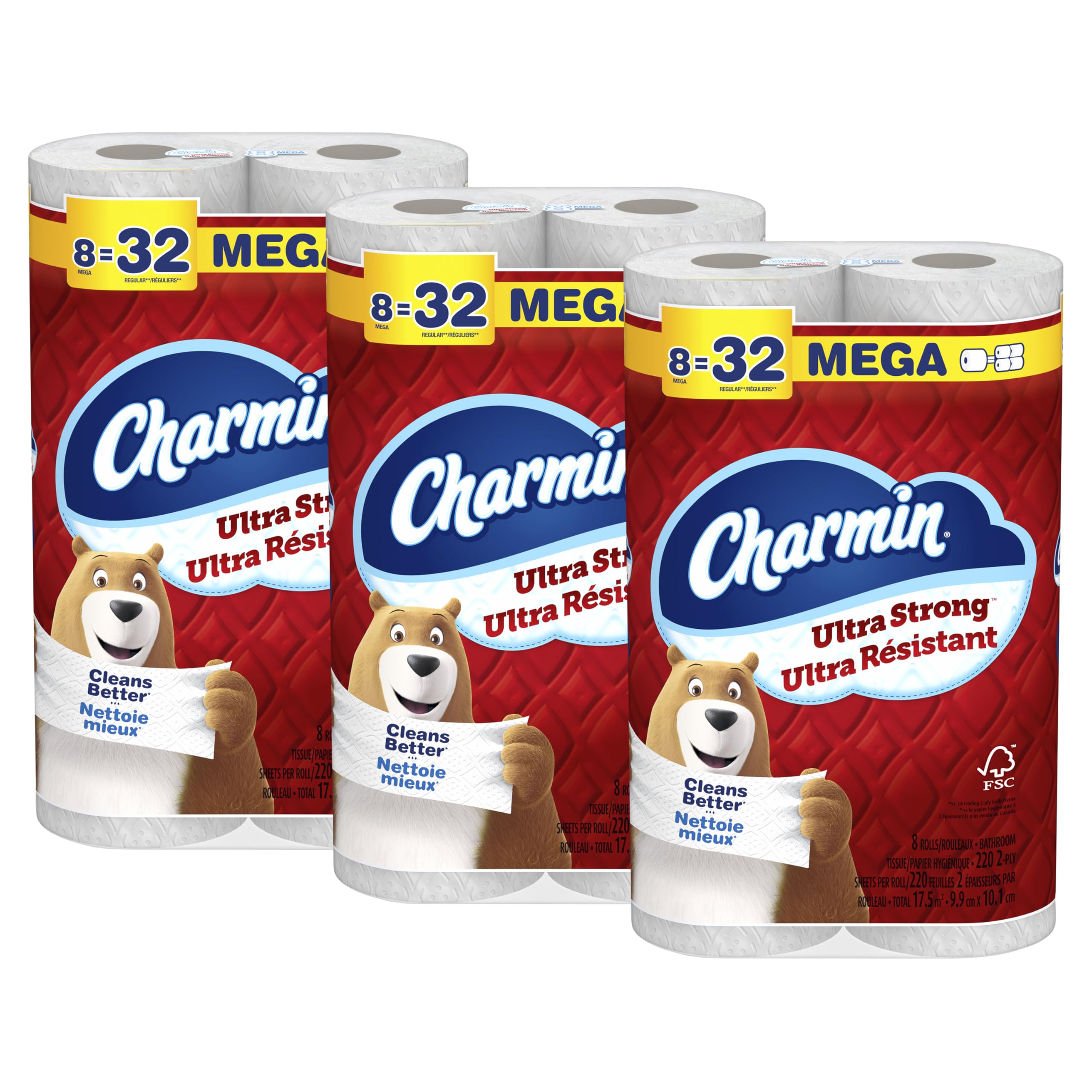 Charmin Toilet Paper Ultra Strong, 24 Mega Rolls = 96 Regular Rolls 🍁 All In One Marketplace Canada