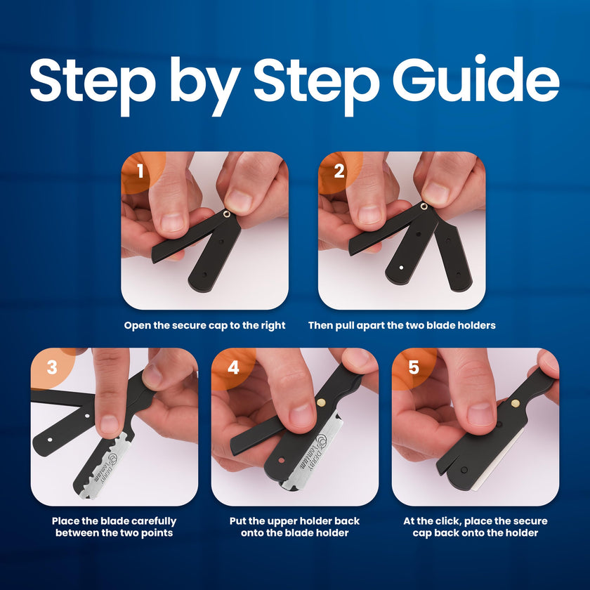 Utopia Care Professional Barber Straight Edge Razor, 100-Pack Razor Blades, Stainless Steel Safety Razor, Barber Shaving Accessories - Black 🍁 All In One Marketplace Canada