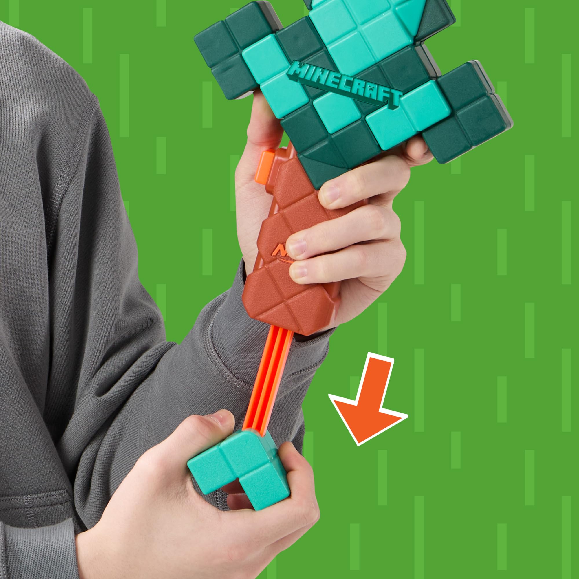 Nerf Minecraft Sword Dart Blaster, Pull Back Priming, Foam Edge, 8 Nerf N1 Darts, Ages 8+ 🍁 All In One Marketplace Canada