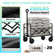 Collapsible Wagon Cart with Wheels Foldable - Lightweight 280LBS Heavy Duty Folding Utility Portable Beach Wagon with All-Terrain Wheels for Groceries Shopping Garden Sports Camping 🍁 All In One Marketplace Canada