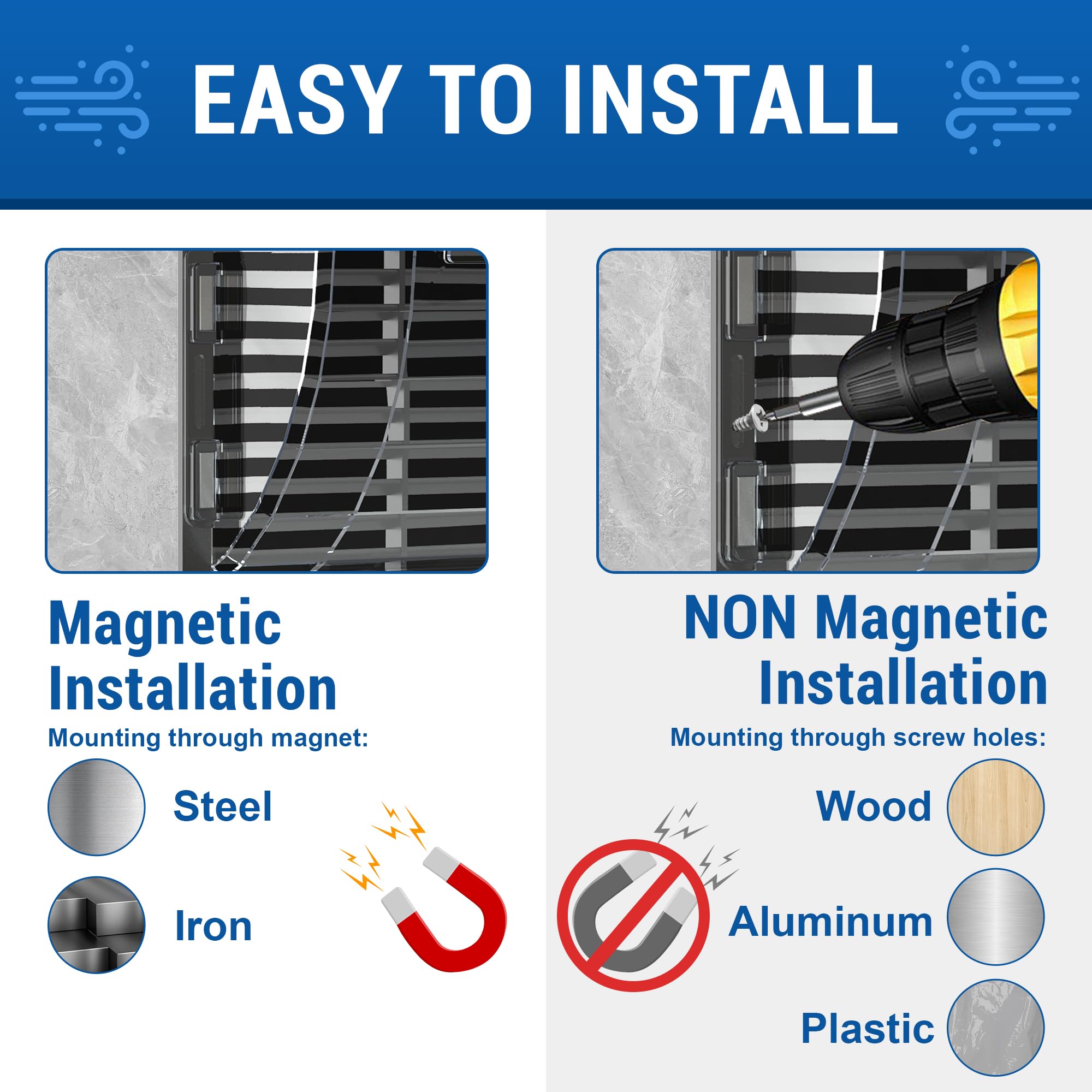 Heat&Air Vent Deflector,Adjustable Between 8’’ to 15’’,Heat Resistant Magnetic Floor Vent deflectors/ac Vent Deflector/Ceiling Vent deflector-2PACK 🍁 All In One Marketplace Canada