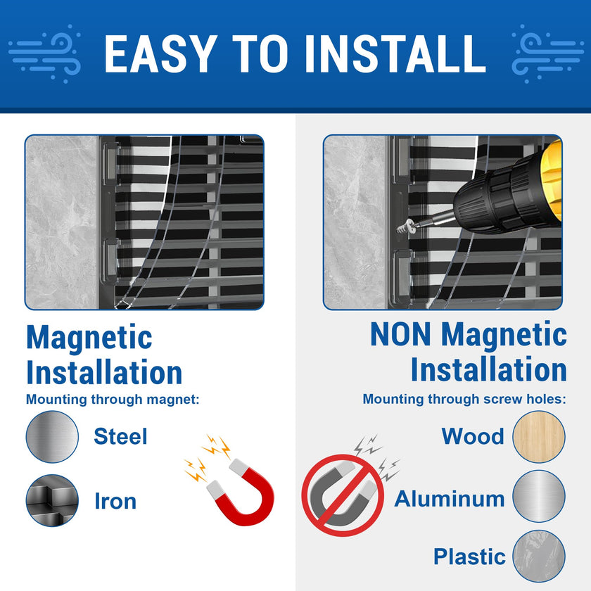 Heat&Air Vent Deflector,Adjustable Between 8’’ to 15’’,Heat Resistant Magnetic Floor Vent deflectors/ac Vent Deflector/Ceiling Vent deflector-2PACK 🍁 All In One Marketplace Canada