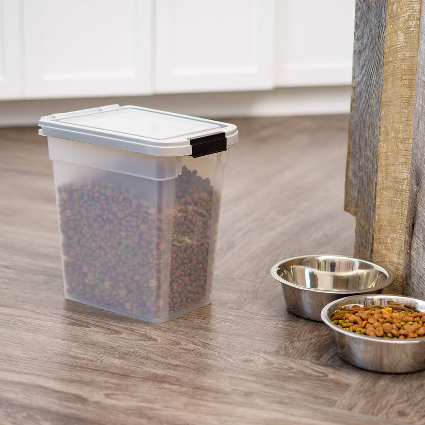 IRIS USA Dog Food Storage Container, Up to 10 lbs, Clear/Gray, Made in USA 🍁 All In One Marketplace Canada