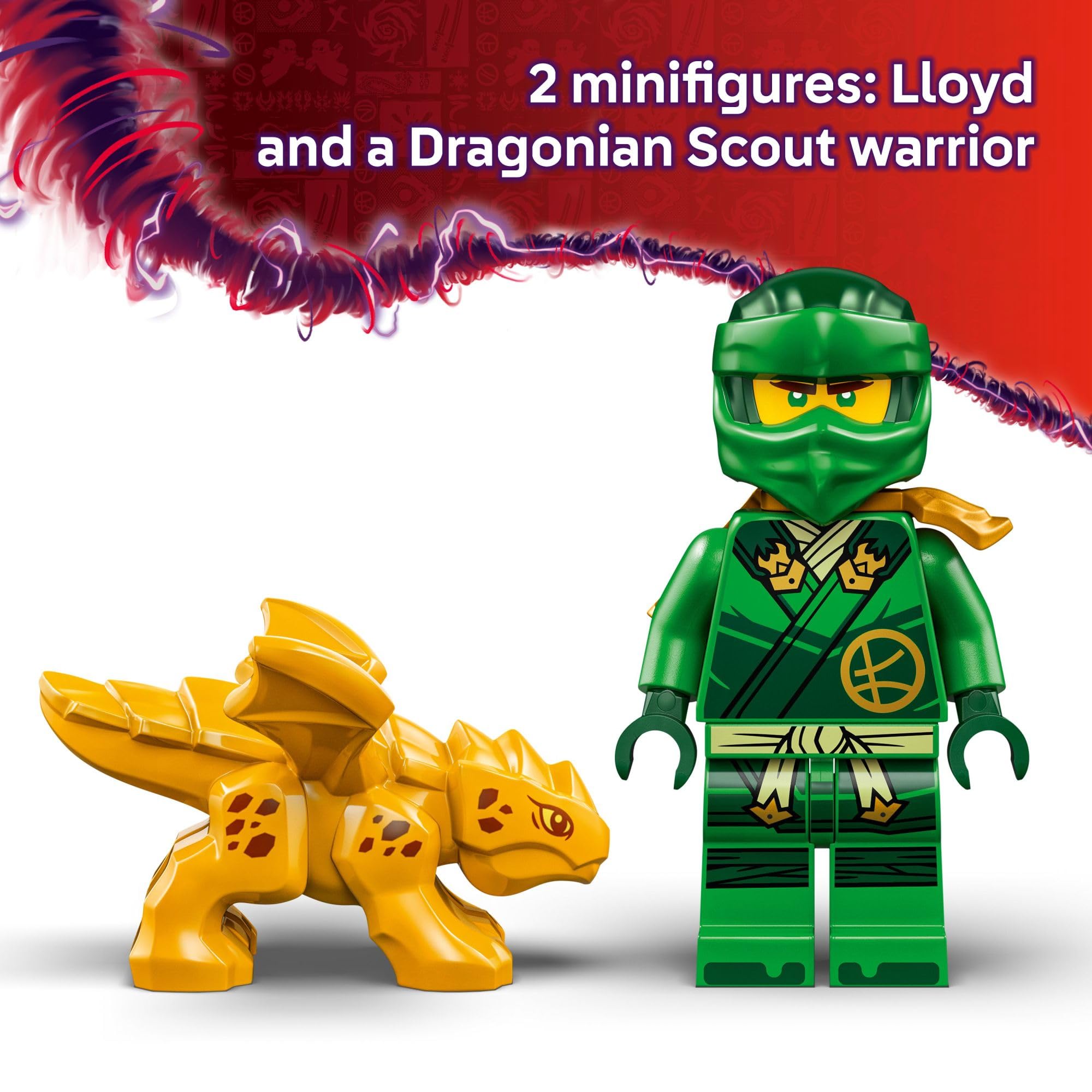 LEGO NINJAGO Lloyd's Green Forest Dragon Toy - Pretend Play Building Toy for Boys and Girls, Ages 6+ - Dragon Figurine with 2 Minifigures for Kids - Gift Idea for Birthdays - 71829 🍁 All In One Marketplace Canada