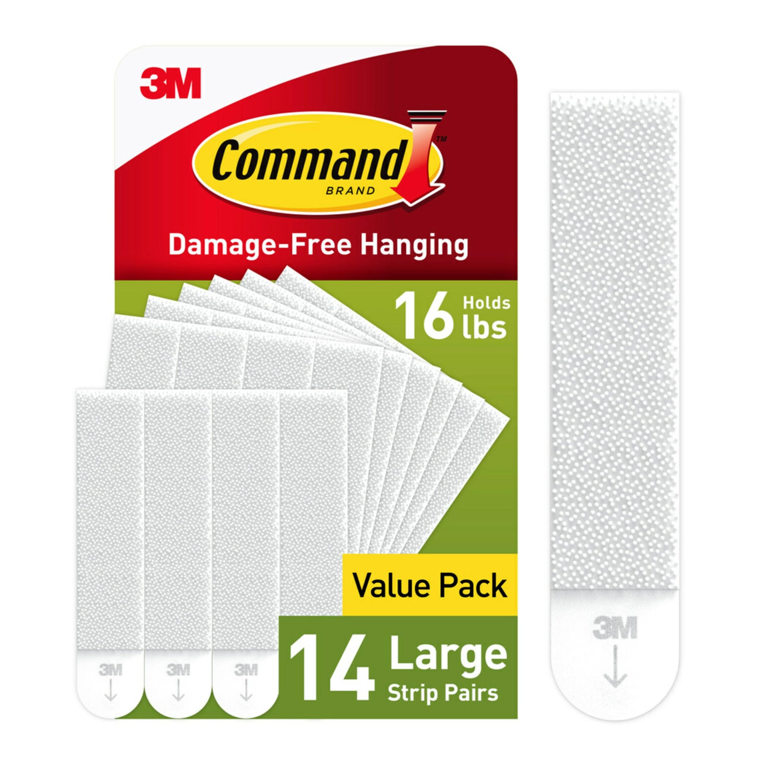 Command Large Picture Hanging Strips - Damage Free Wall Hangers for Back to School Dorm Organization - 14 White Adhesive Pairs (28 Strips) 🍁 All In One Marketplace Canada