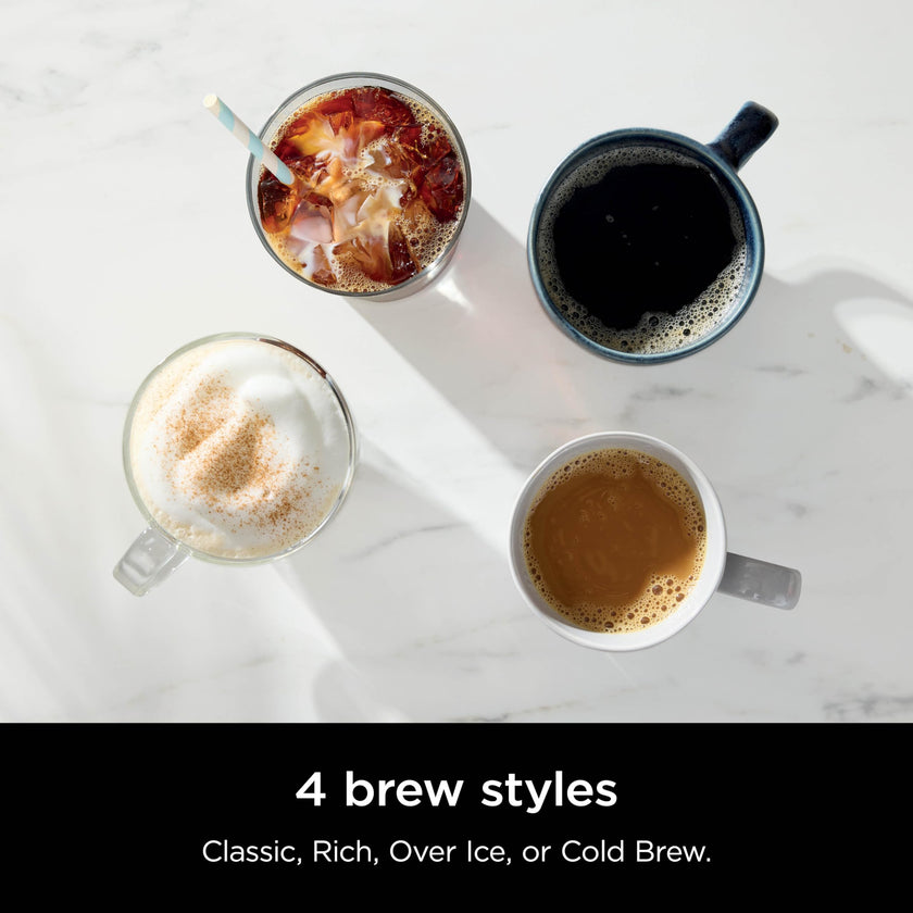 Ninja® Hot & Iced Coffee Maker with Rapid Cold Brew, Single Serve to 10-Cup Drip Brewer, Glass Carafe, No Pods Required, Classic/Rich/Over Ice Brew, Keep Warm & 24-Hour Delay Brew, CM360C 🍁 All In One Marketplace Canada