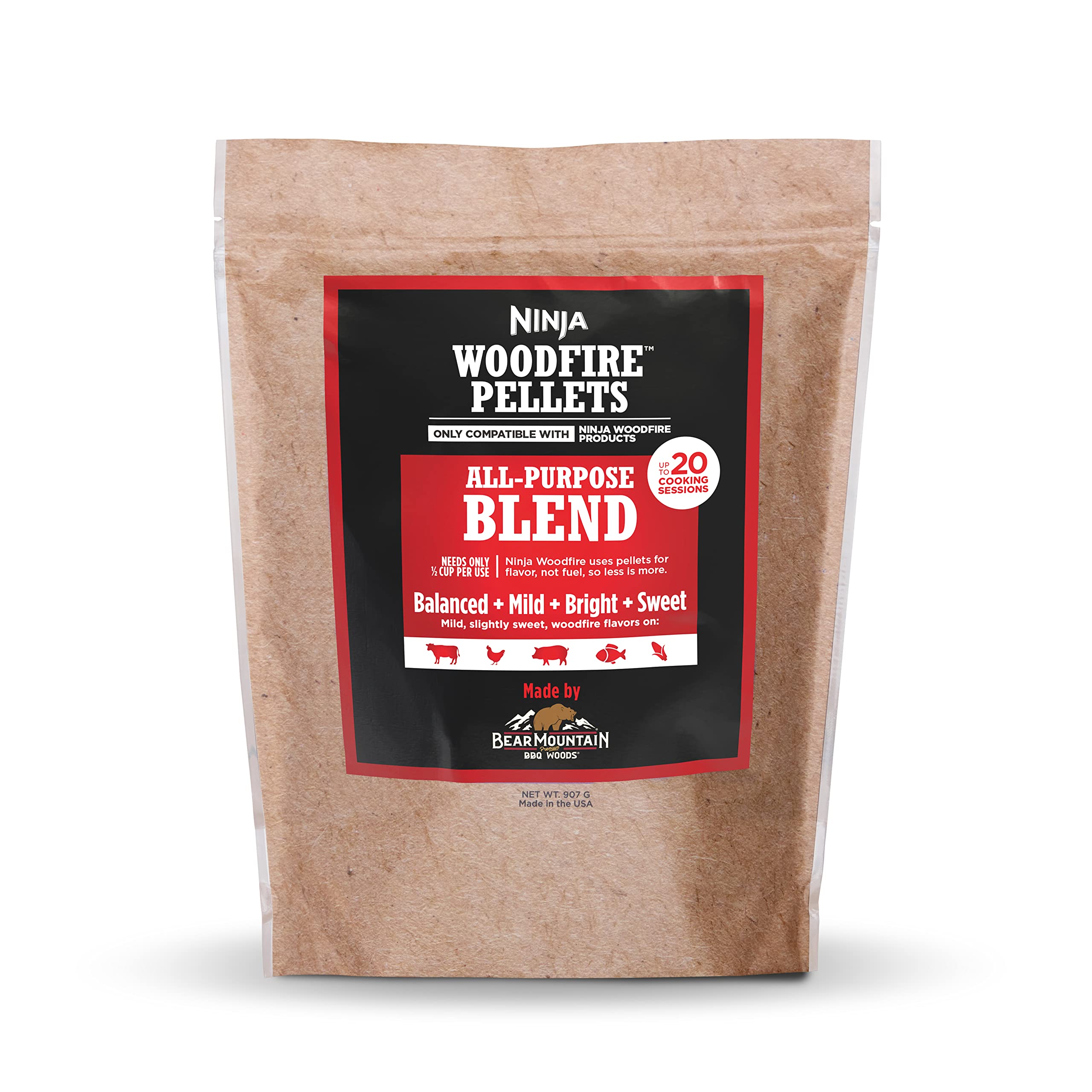 Ninja Woodfire Pellets, All Purpose, 2-lb/0.9kg Bag, Real Wood 🍁 All In One Marketplace Canada