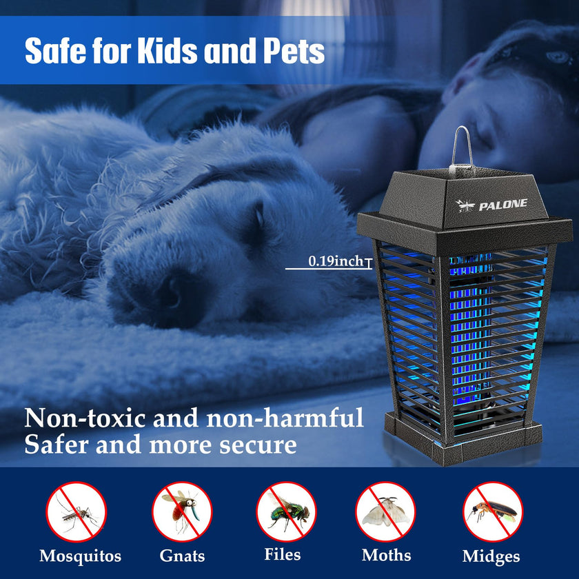 PALONE Bug Zapper with 4500V, USB-C and Solar Panel Dual Charging, Waterproof Bug Zapper with 7.5W Solar Charging Panel, Suitable for Camping Outdoor 🍁 All In One Marketplace Canada