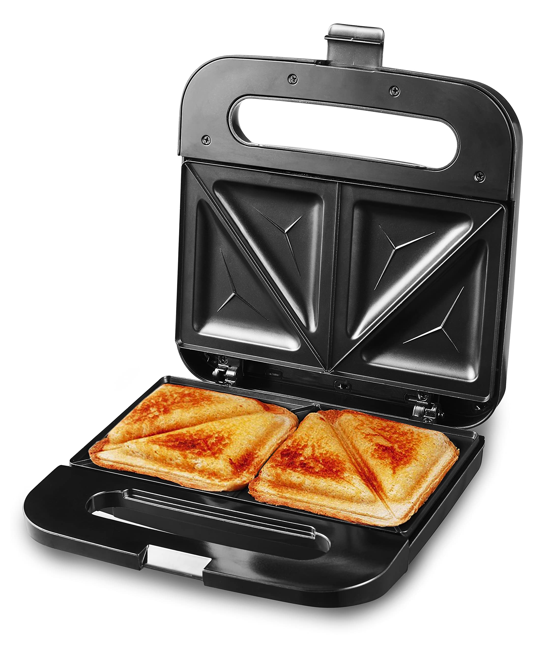 Elite Gourmet ESM-2207SS# Stainless Steel Sandwich Panini Maker Grilled Cheese Machine Tuna Melt Omelets Non-stick Cooking Surface, 2 Slice, 750 Watts, Stainless Steel 🍁 All In One Marketplace Canada