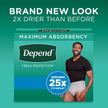 Depend FIT-FLEX Adult Incontinence Underwear for Men, Maximum Absorbency, L, Grey, 28 Count 🍁 All In One Marketplace Canada