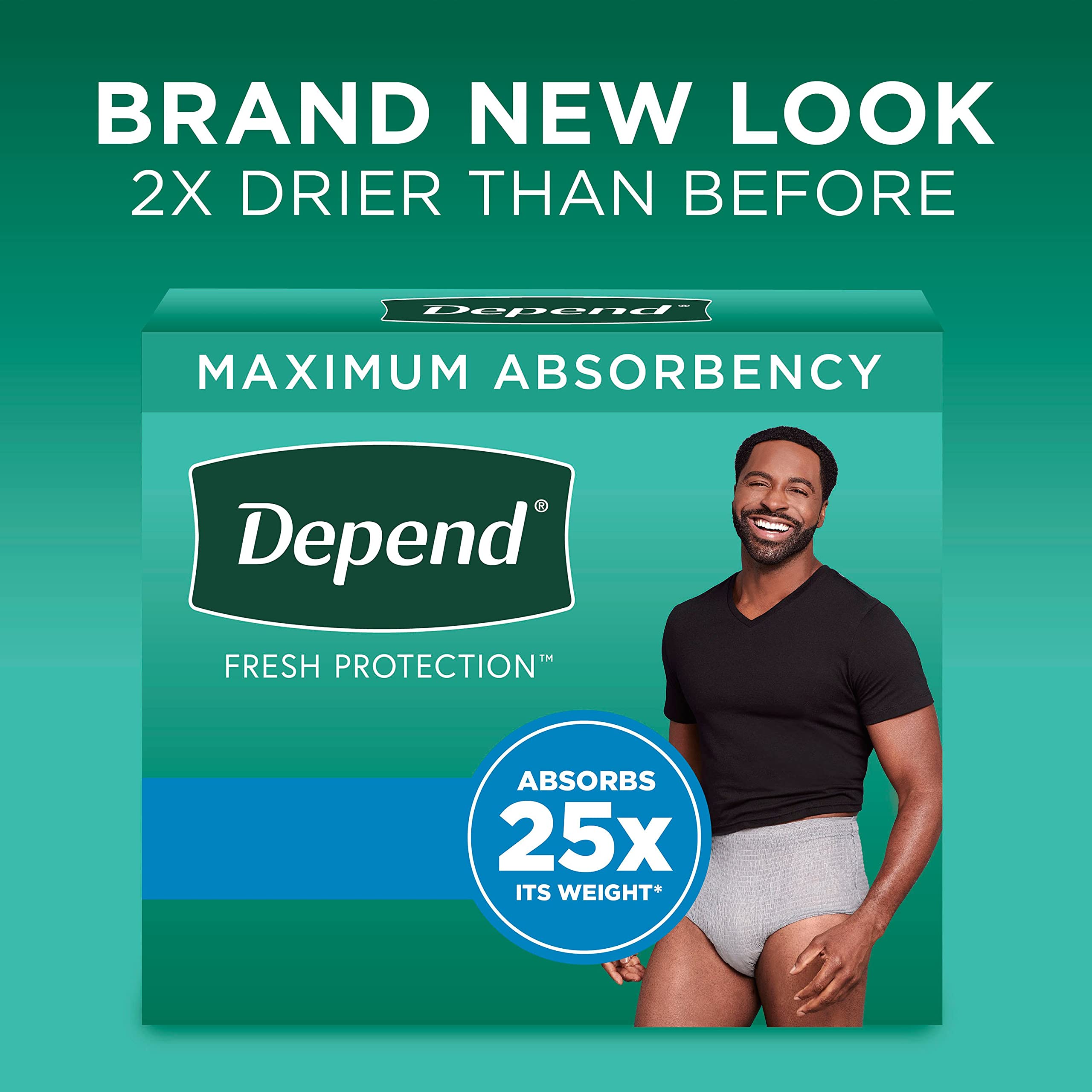 Depend FIT-FLEX Adult Incontinence Underwear for Men, Maximum Absorbency, L, Grey, 28 Count 🍁 All In One Marketplace Canada