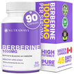 Nutrawave Pure Berberine Maximum Potency, 1000mg per Serving(Each Capsule 500mg), Supports Blood Sugar Levels, Healthy Lipid(Fat) & Glucose Metabolism, Non-GMO, Vegan, Gluten Free, 90 Capsules, 1 Pack 🍁 All In One Marketplace Canada