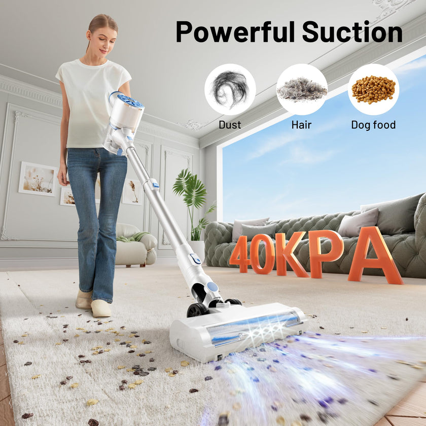 VIPSUN Cordless Vacuum Cleaner with Self-Standing, LED Screen Stick Vacuum Cleaners for Home, Lightweight Powerful Suction Vacuum, 6-in-1 Rechargeable Vacuum for Carpets, Pet Hair, Hardwood Floors 🍁 All In One Marketplace Canada